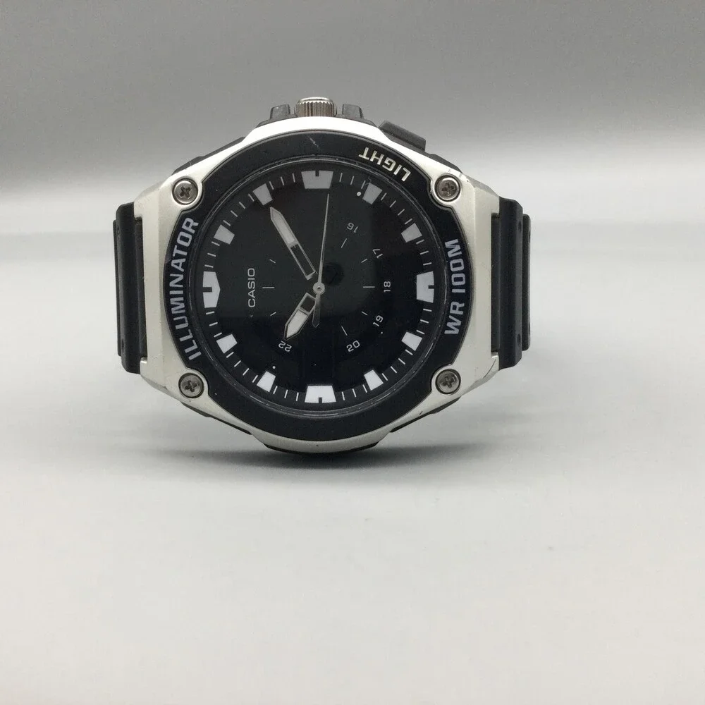 Casio Illuminator 5577 MWC-100H Mens Watch 44mm Black Dial New Battery